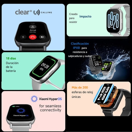 Xiaomi Redmi Watch 5 Active, Pulsera Smart Llamadas Bt, Blk
