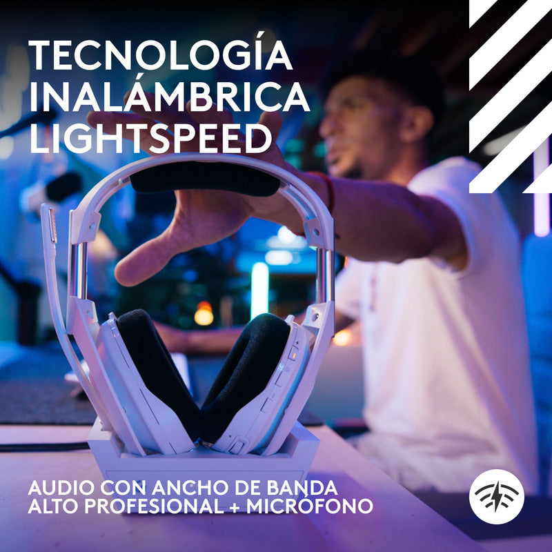 Diadema Gamer Inalámbrica + Base / Logitech Astro A50 X, Wht
