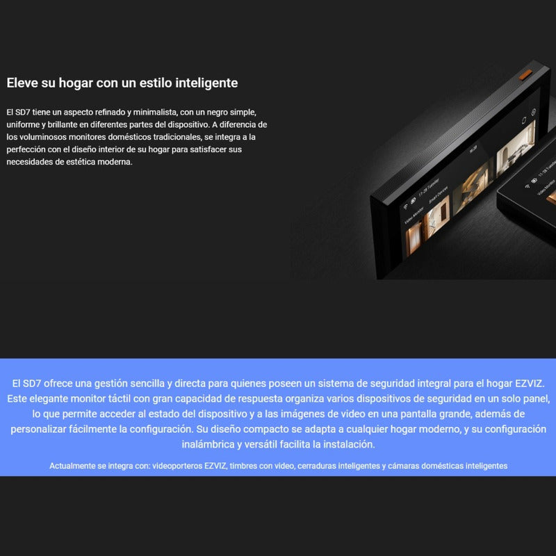 Monitor Táctil Inteligente De Seguridad Smart Home Ezviz Sd7