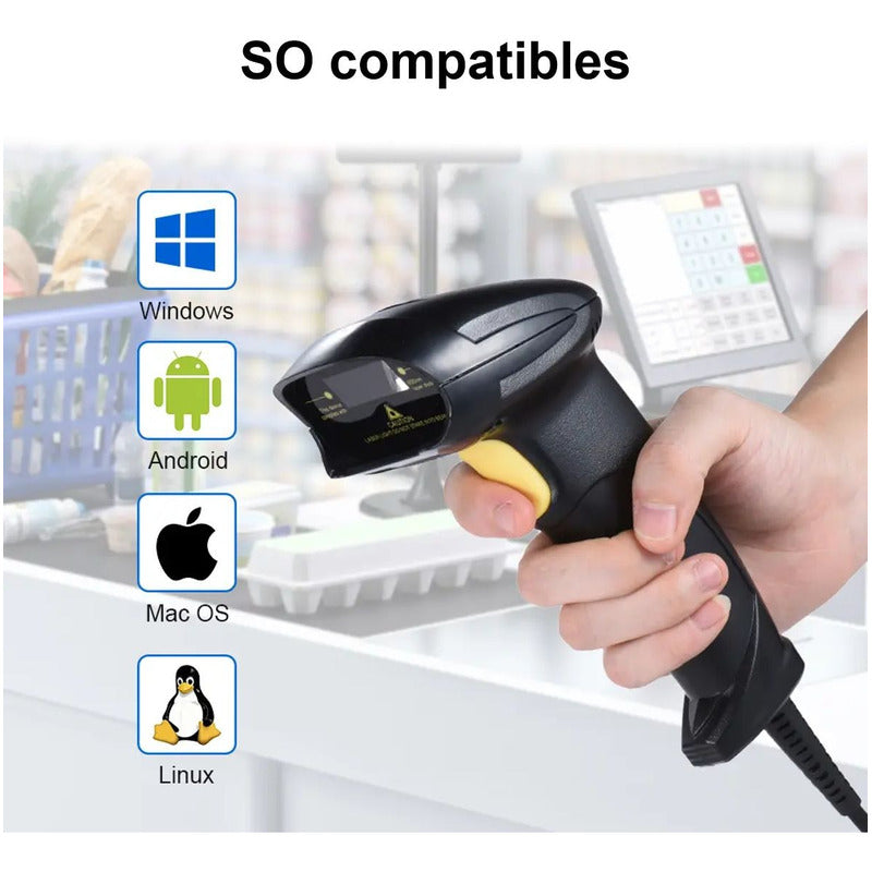 Lector Escaner Usb Código De Barras Alta Velocidad Yhd-8200l