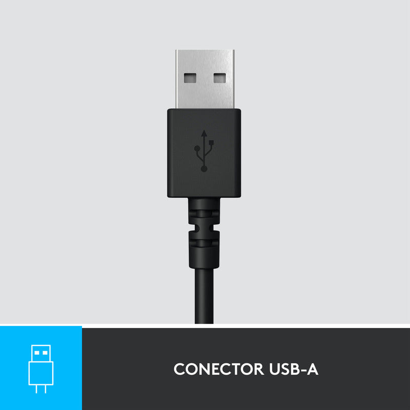Diadema Logitech H390 Usb Negro Con Micrófono