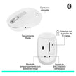 Mouse Inalámbrico Bluetooth Logitech M196 Diseño Ambidiestro Cómodo y Compacto - Blanco