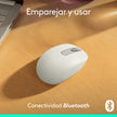 Mouse Inalámbrico Bluetooth Logitech M196 Diseño Ambidiestro Cómodo y Compacto - Blanco
