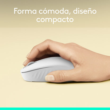 Mouse Inalámbrico Bluetooth Logitech M196 Diseño Ambidiestro Cómodo y Compacto - Blanco