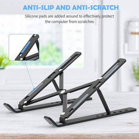 Base Portátil Ergonómica Reclinable 7 Niveles, Plástico, Negro