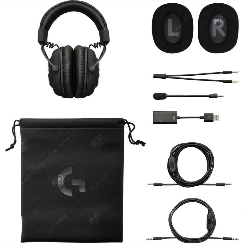 Diadema Gamer Profesional 7.1 Logitech G Pro X / Pc Ps5 Xbox Negro