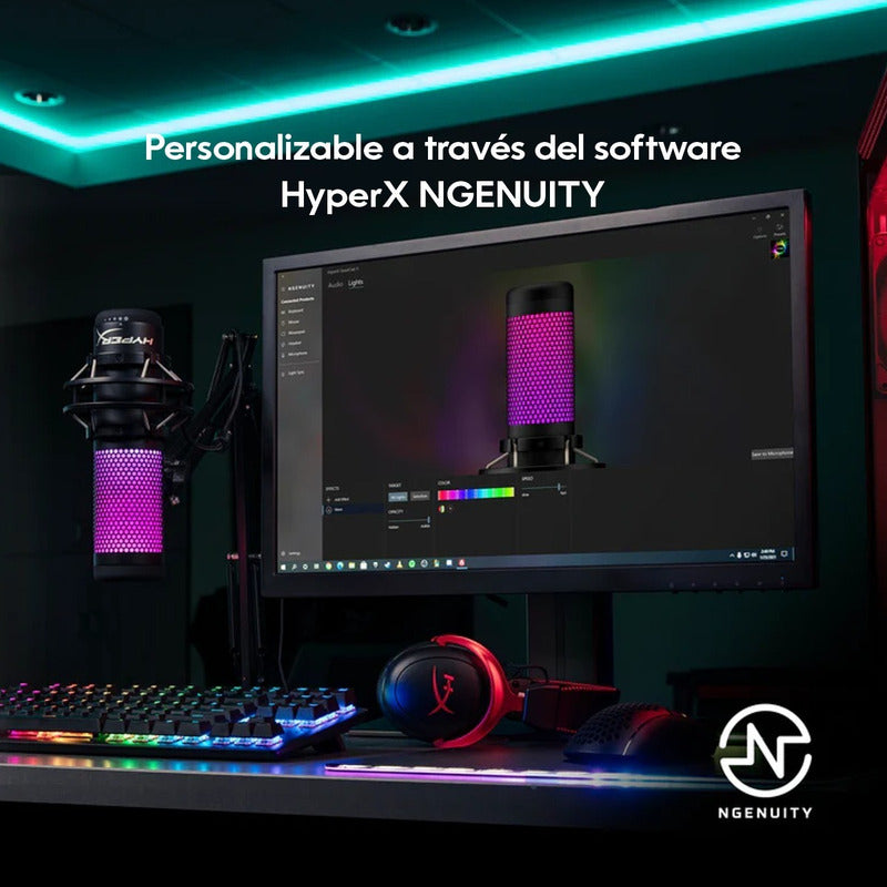 Hyperx Quadcast S, Micrófono Usb Multipatrón Gamer Streaming
