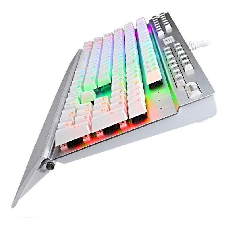 Teclado Gamer Mecánico Redragon K550 Yama, Luces Rgb, Blanco