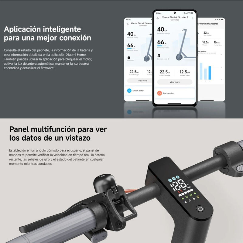 Xiaomi Electric Scooter 5, Monopatín Eléctrico Aut-60km 350w