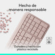 Teclado Bluetooth Inalámbrico Logitech K250 Compacto, Rosa