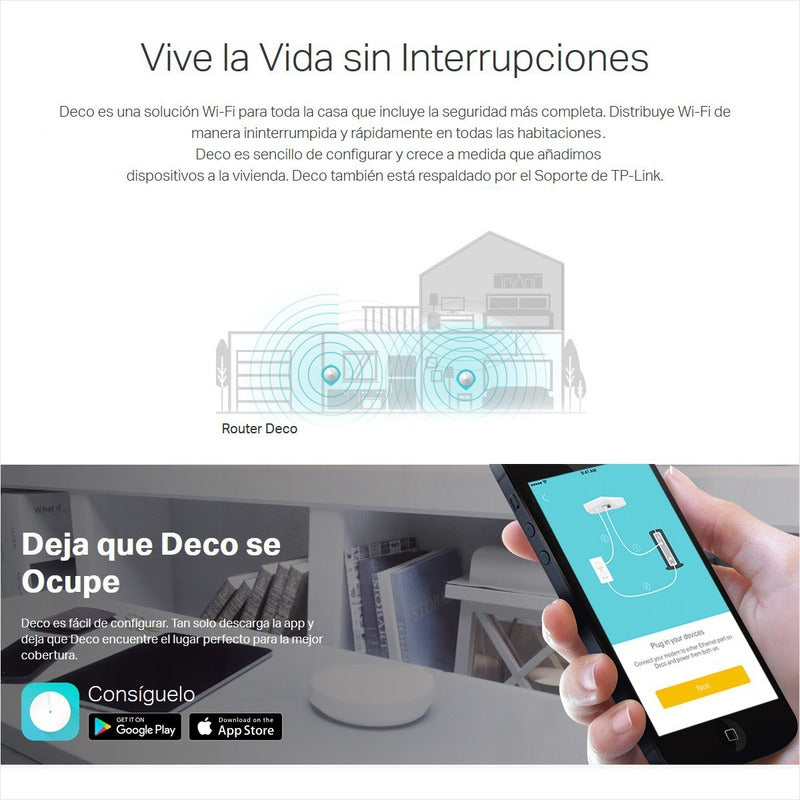 Sistema Wifi Malla Para  La Casa Tp-link Deco M5 (2-pack), Blanco
