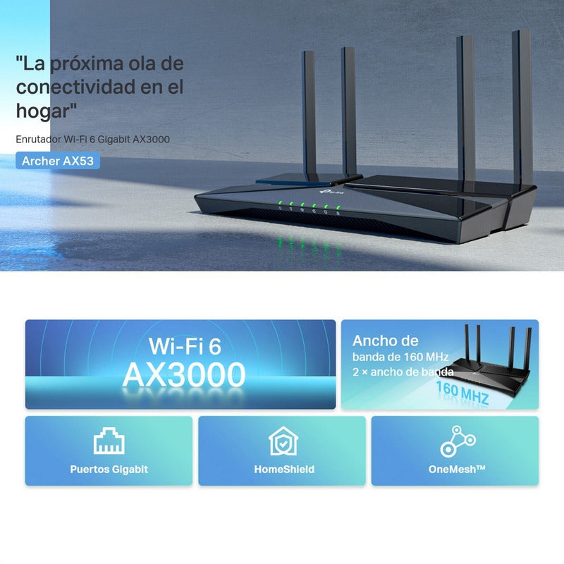 Router Tp Link Archer Ax53 Wi-fi 6 Gigabit Dual Band Ax3000