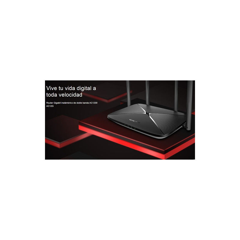 Mercusys Router Wireless Dualband Ac1200 Gigabit Ac12g Veloz Color Plateado