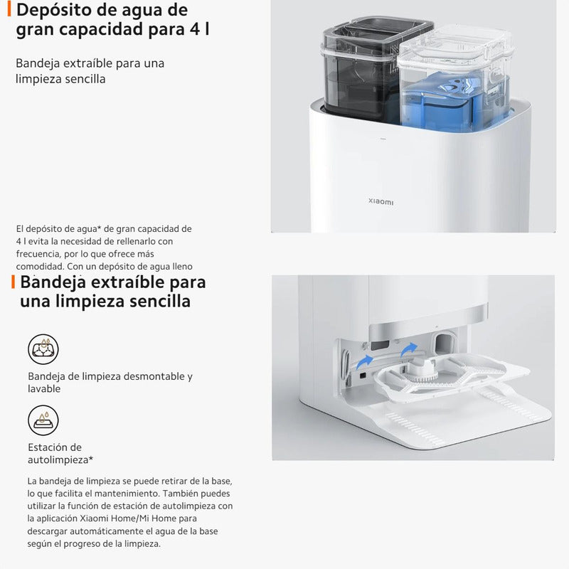 Xiaomi Robot Aspiradora Vacuum X20+, 5000pa, Navegación Laser Con Estación de Vaciado, Color Blanco