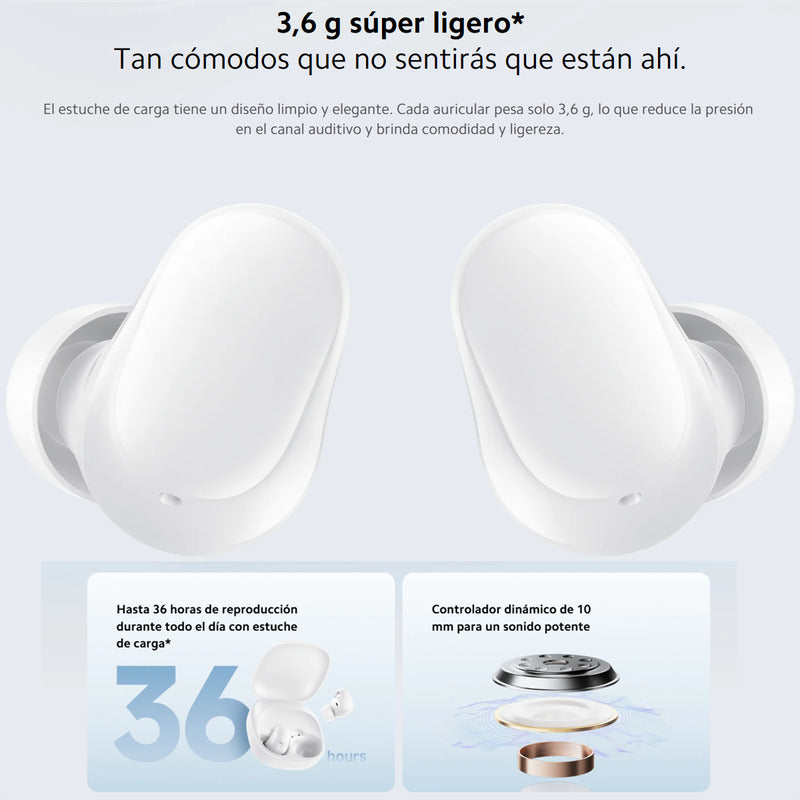 Xiaomi Redmi Buds 6 Play Auriculares Táctil Audifonos Wht