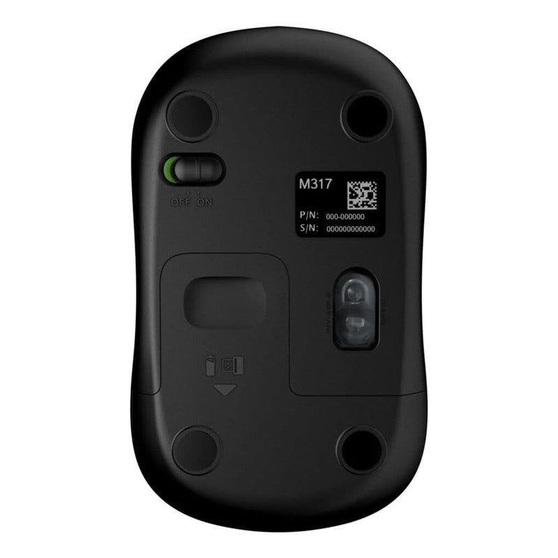 Mouse Inalámbrico Unifying Logitech M317 Compacto, Negro