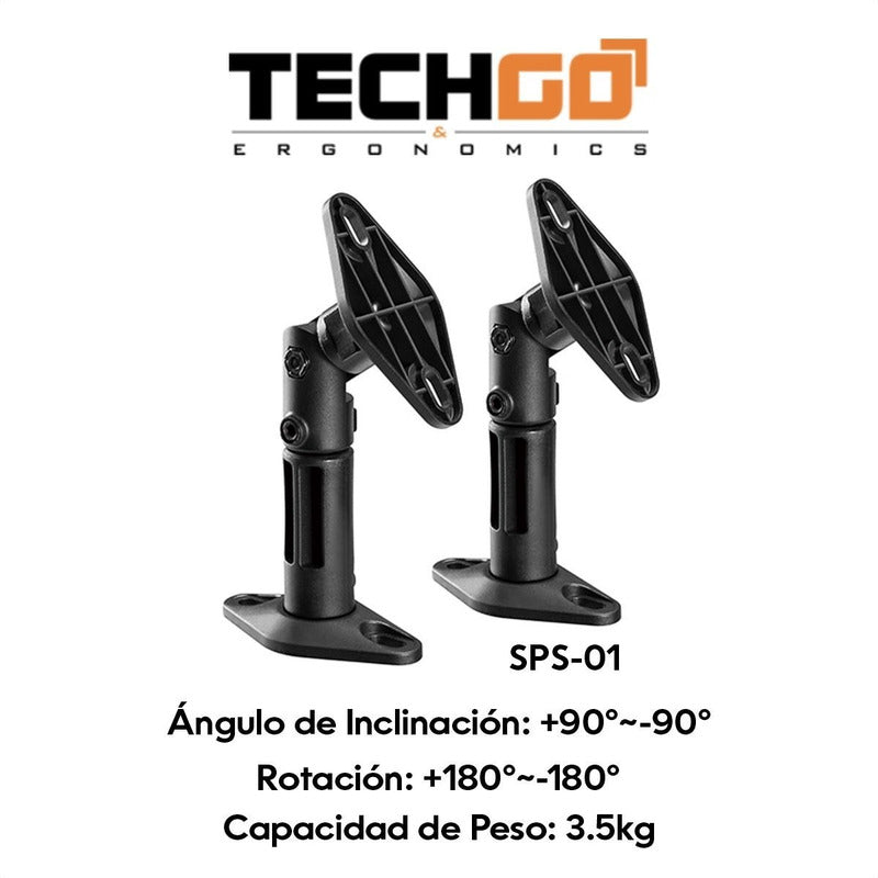 Kit 2 Soportes De Pared/techo Para Parlantes Techgo Sps-01
