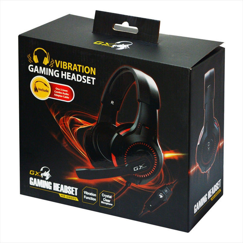 Diadema Gamer Genius GX Gaming HS-G600V con Función de Vibración, Micrófono y Sonido Envolvente para PC