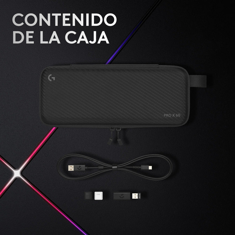 Teclado Gamer Inalámbrico Lightspeed Logitech Pro X 60, Blk