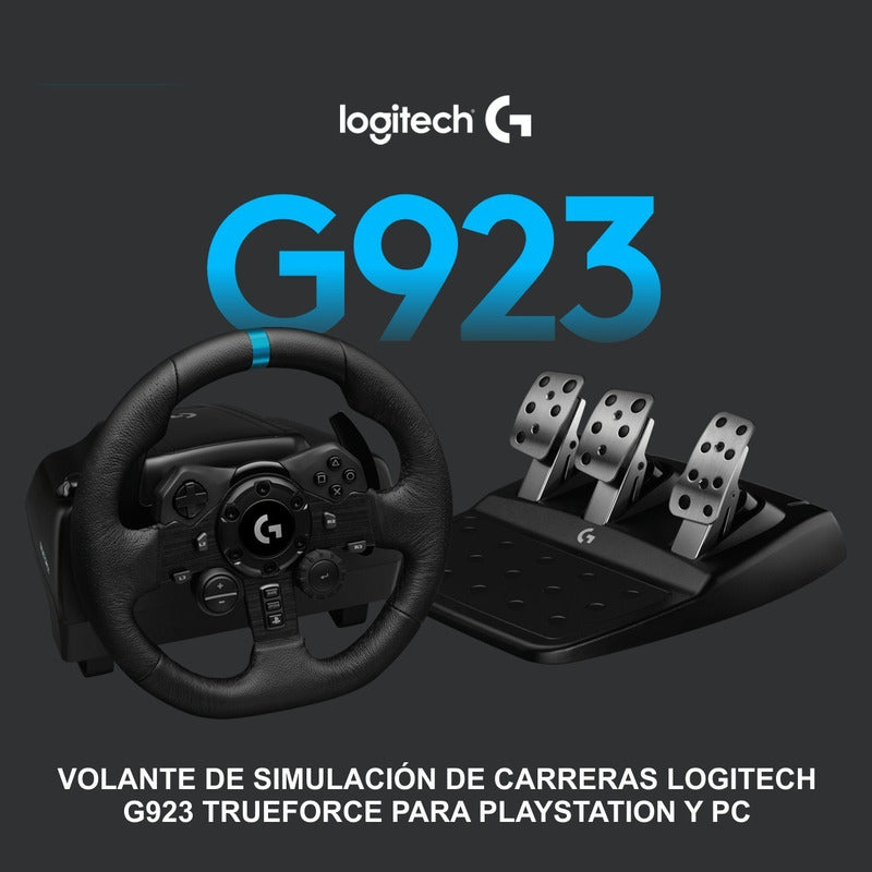 Volante De Carreras Logitech G923 Trueforce, Pc / Ps5 | Ps4 Negro