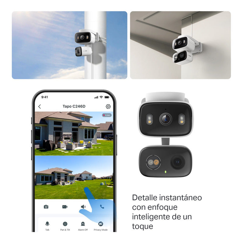 Cámara Seguridad Wifi Con Doble Lente 2k, Tp-link Tapo C246d