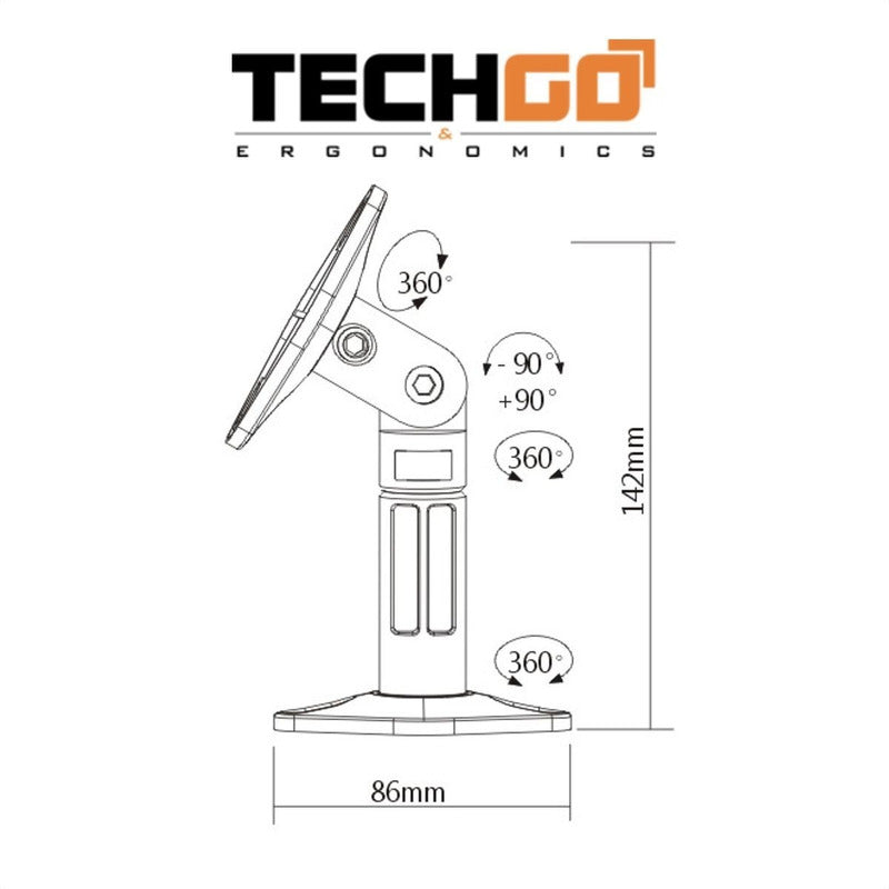 Kit 2 Soportes De Pared/techo Para Parlantes Techgo Sps-01