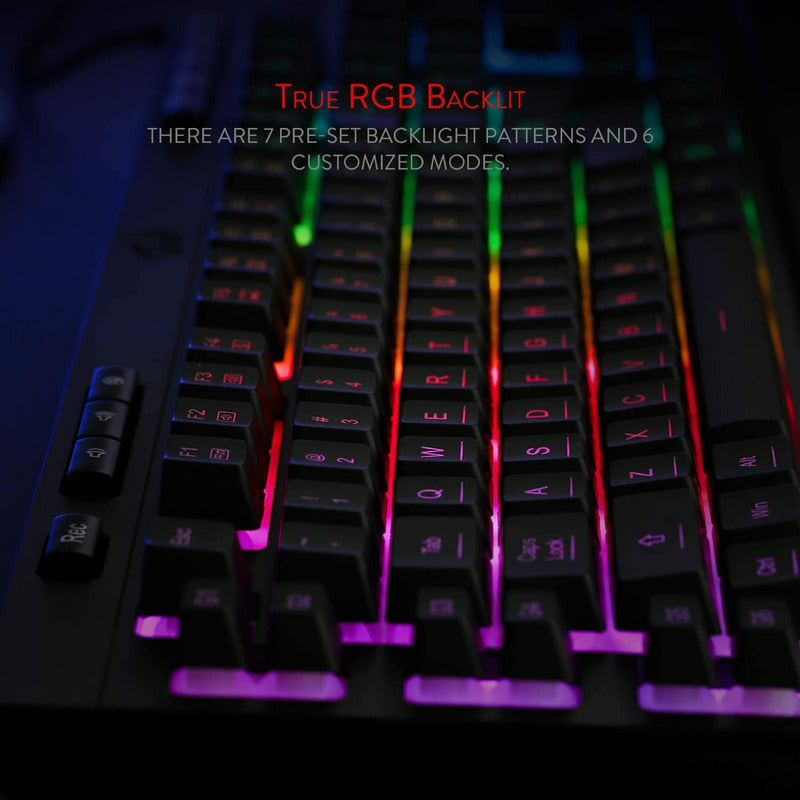 Teclado Gamer Redragon SHIVA K512RGB Iluminación RGB Full Size con Macros y Reposamuñecas