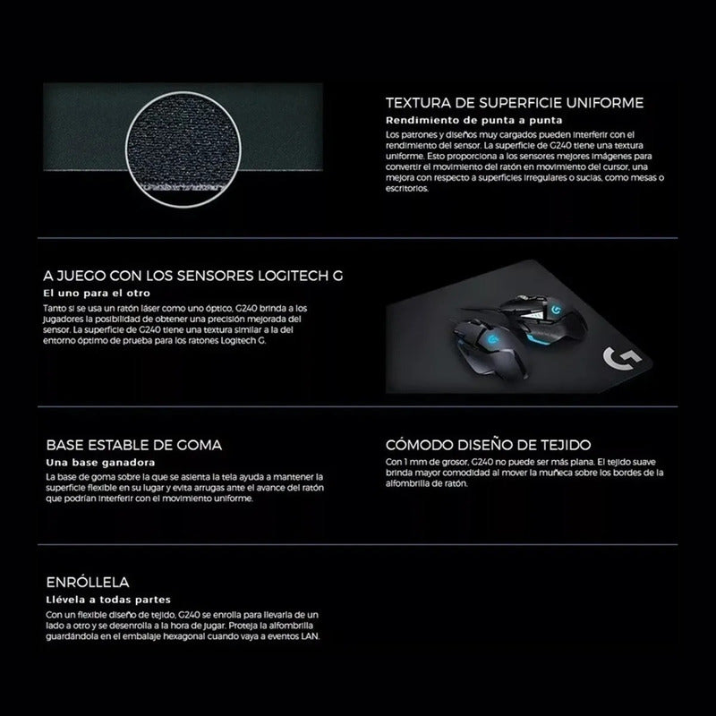 Combo Gamer Logitech: Mouse G502 Hero Rgb + Pad Mouse G240