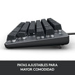 Teclado Mecánico Logitech K835 TKL con Diseño Compacto en Aluminio, Inglés