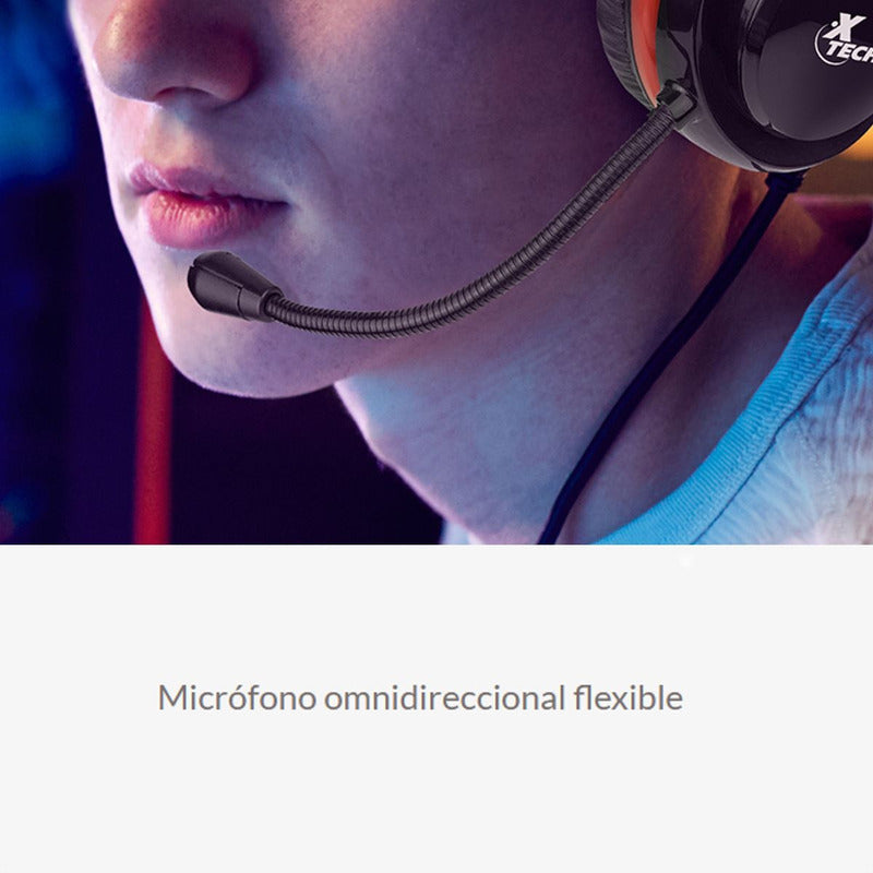 Monoauricular Gamer Xtech XTH-520RD Molten con Micrófono Flexible y Control / Plug de 3.5mm