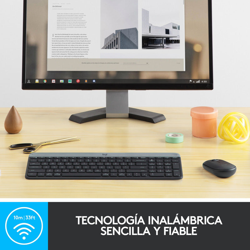 Combo Inalámbrico Logitech Mk470 + Alfombrilla Xl (80x30cm)