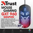 Mouse Gamer Trust Gxt 960 Graphin, 10000 Dpi, Rgb, 6 Botones