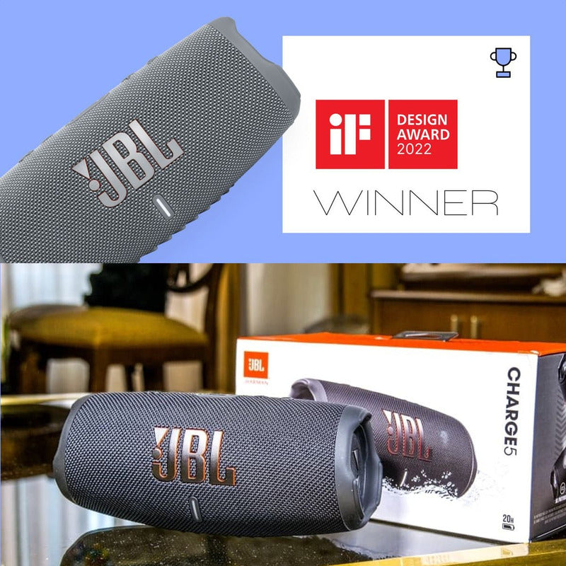 Jbl Charge 5, Parlante Bluetooth Impermeable, Powerbank, Blu