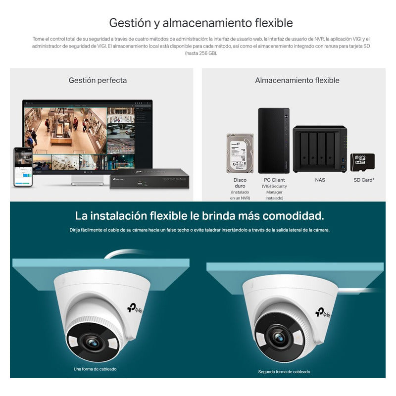 Cámara Seguridad Wifi Turret 4mp Tp-link Vigi C440-w + 256gb