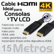 Cable Hdmi De 15 Mts. Flexible, Ver. 1.4, Soporta 3d Y 4k