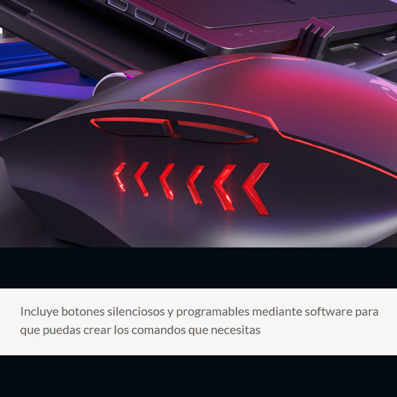 Mouse Gamer Xtech Xtm-810, Programable / 6 Botones / 7200dpi