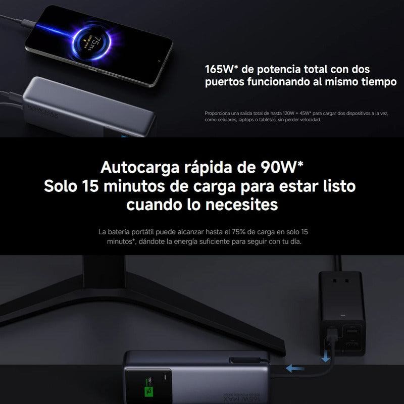 Xiaomi 165w Power Bank 10000mah, Carga Ultrarrápida Usb-c