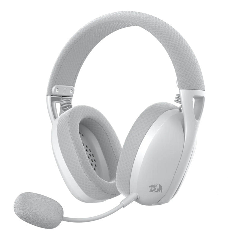 Diadema Gamer Inalámbrica Redragon Ire Pro H848 Bluetooth 2.4GHz USB Micrófono Desmontable PC PS5 - Gris