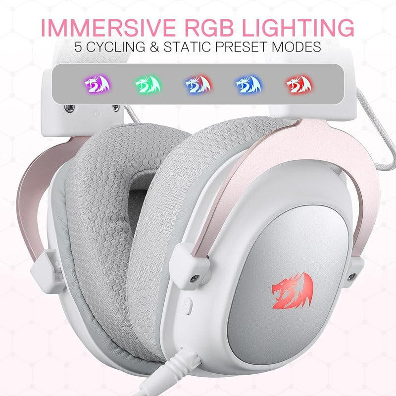 Diadema Gamer Inalámbrica 7.1 Redragon H510w Zeus Pro Rgb