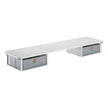 Base Eleva-monitor Madera Con 2 Cajones Techgo Tdb-1 Blanco