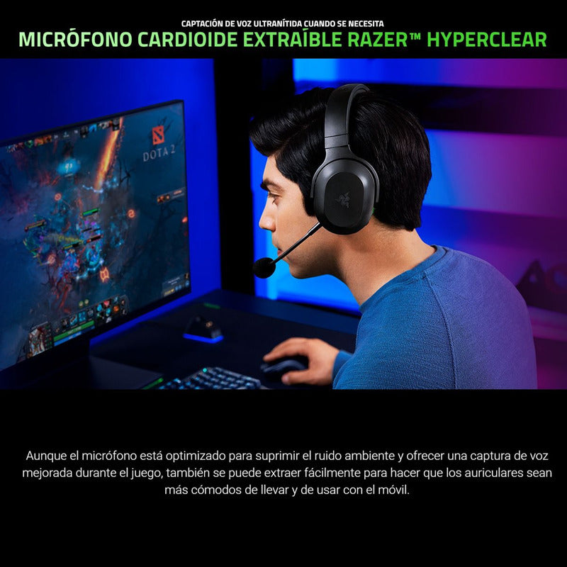 Diadema Gamer Inalámbrica Bt/2.4ghz Razer Barracuda X, Wht