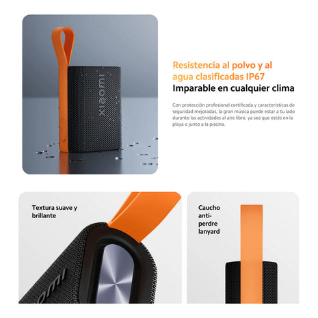 Xiaomi Sound Pocket, Parlante Inalámbrico Portátil IP67 Tws Negro