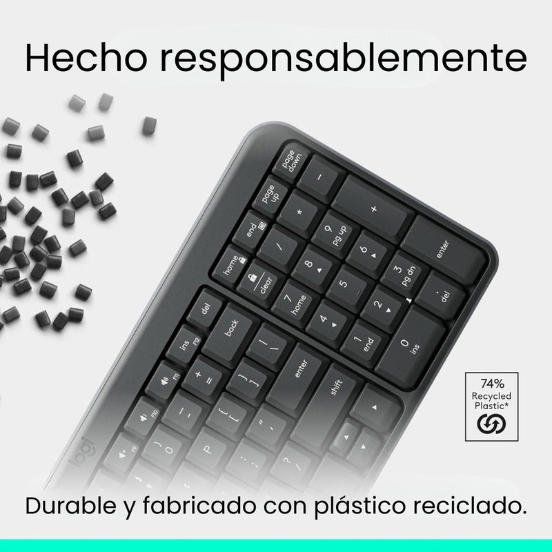 Teclado Bluetooth Inalámbrico Logitech K250 Compacto, Negro