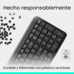 Teclado Bluetooth Inalámbrico Logitech K250 Compacto, Negro