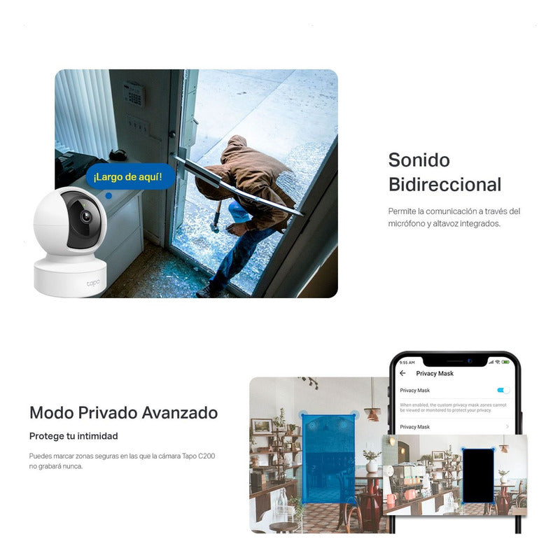 Cámara Wifi Lan 2k 3mp Ai Tp-link Tapo C212 + Micro Sd 256gb