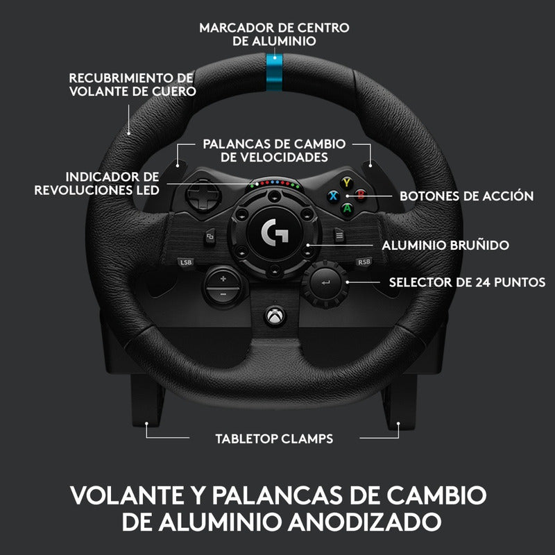 Volante Carreras Logitech G923 Trueforce, Pc / Xbox X|s One Negro
