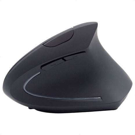 Mouse Vertical Inalámbrico Recargable Unitec V886 Diseño Ergonómico con 6 Botones - Negro