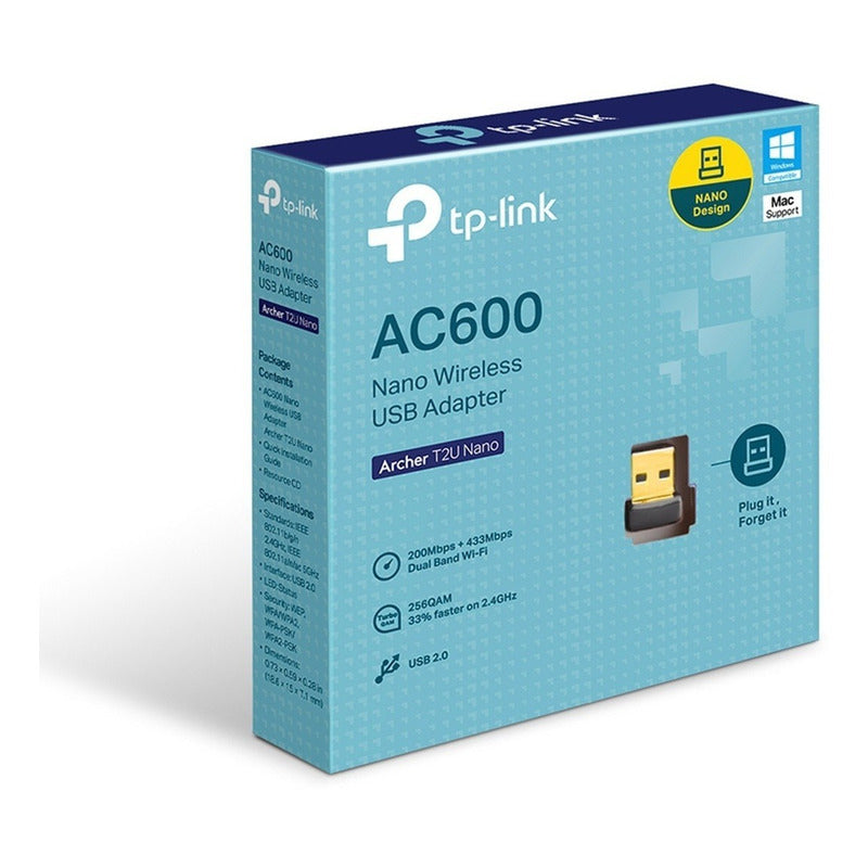 Adaptador Usb Wifi Banda Dual Ac600, Tp-link Archer T2u Nano