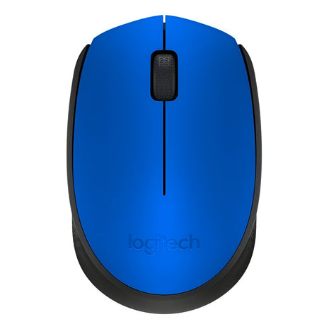 Mouse Inalámbrico Logitech M170 Receptor USB 2.4GHz Batería 12 Meses Diseño Portátil Ambidiestro - Azul/Negro