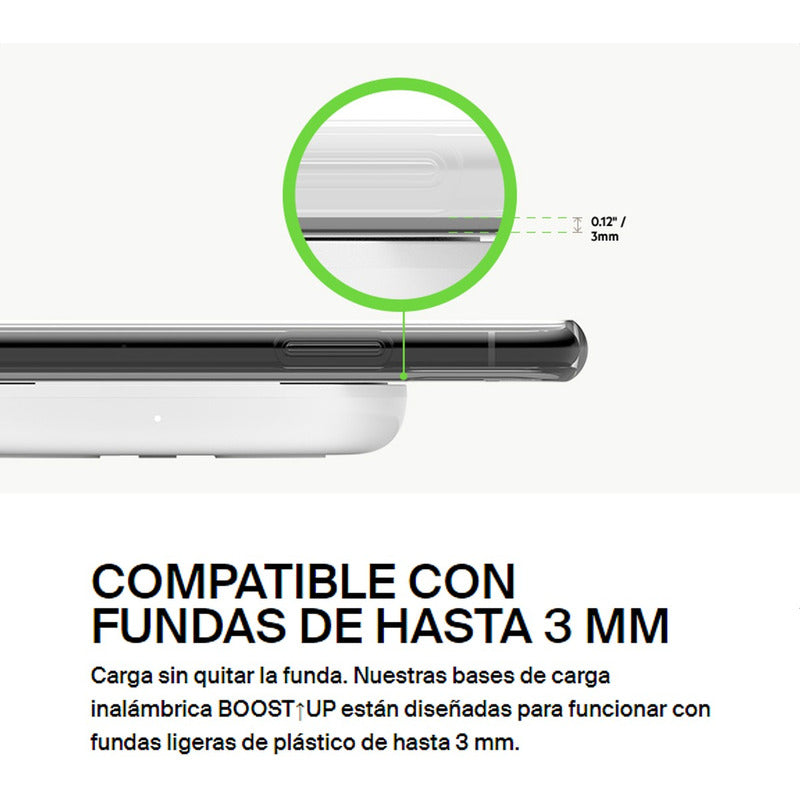 Base De Carga Pad Inalámbrica Qi 10w Belkin Boostcharge, Bk